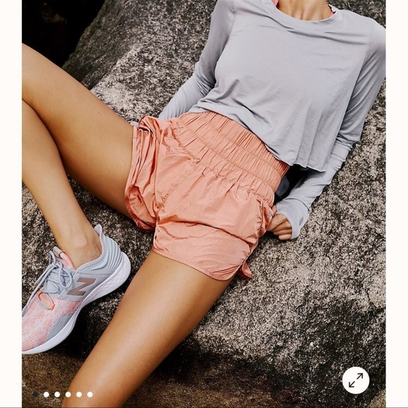 The Way Home Shorts Movement free people Yoga Running brushed apricot sz medium - Picture 2 of 13